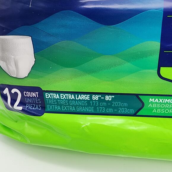 Prevail Daily Underwear 2XL Incontinence Briefs 12Ct Anti Odor Adult 68" - 80" - Picture 2 of 3